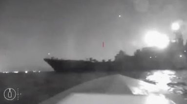 Video Seems to Note Ukraine Drone Assault on Russian Ship